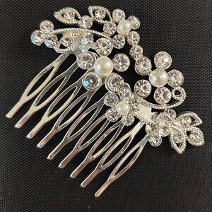 Icing Pearl/Rhinestone Hair Comb, Hair Deco, Jewelry, Hair Piece for Wedding